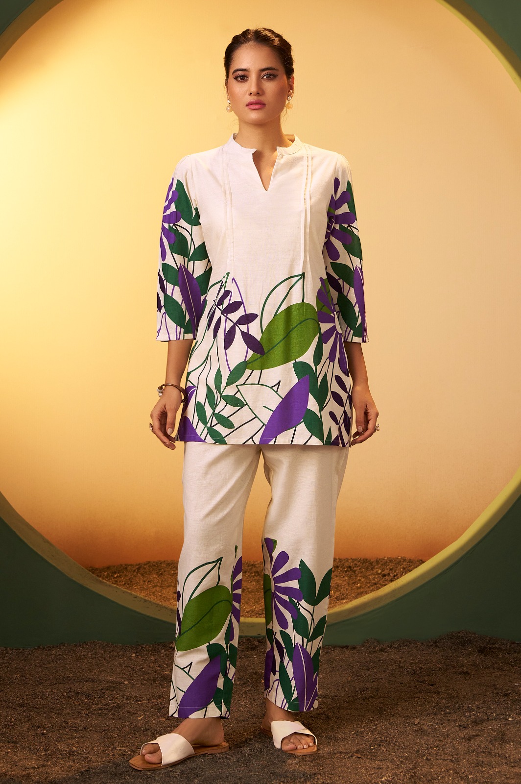 White floral co-ord
