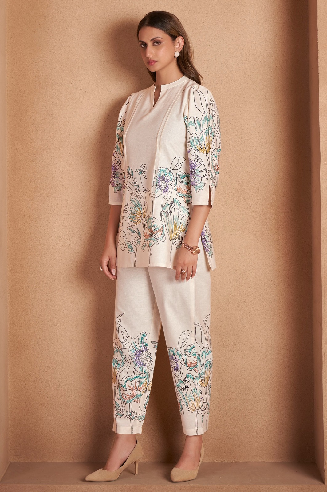 White floral co-ord