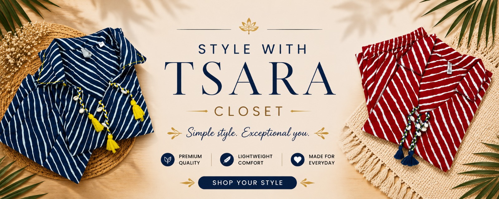 Tsara Closet banner — Modern