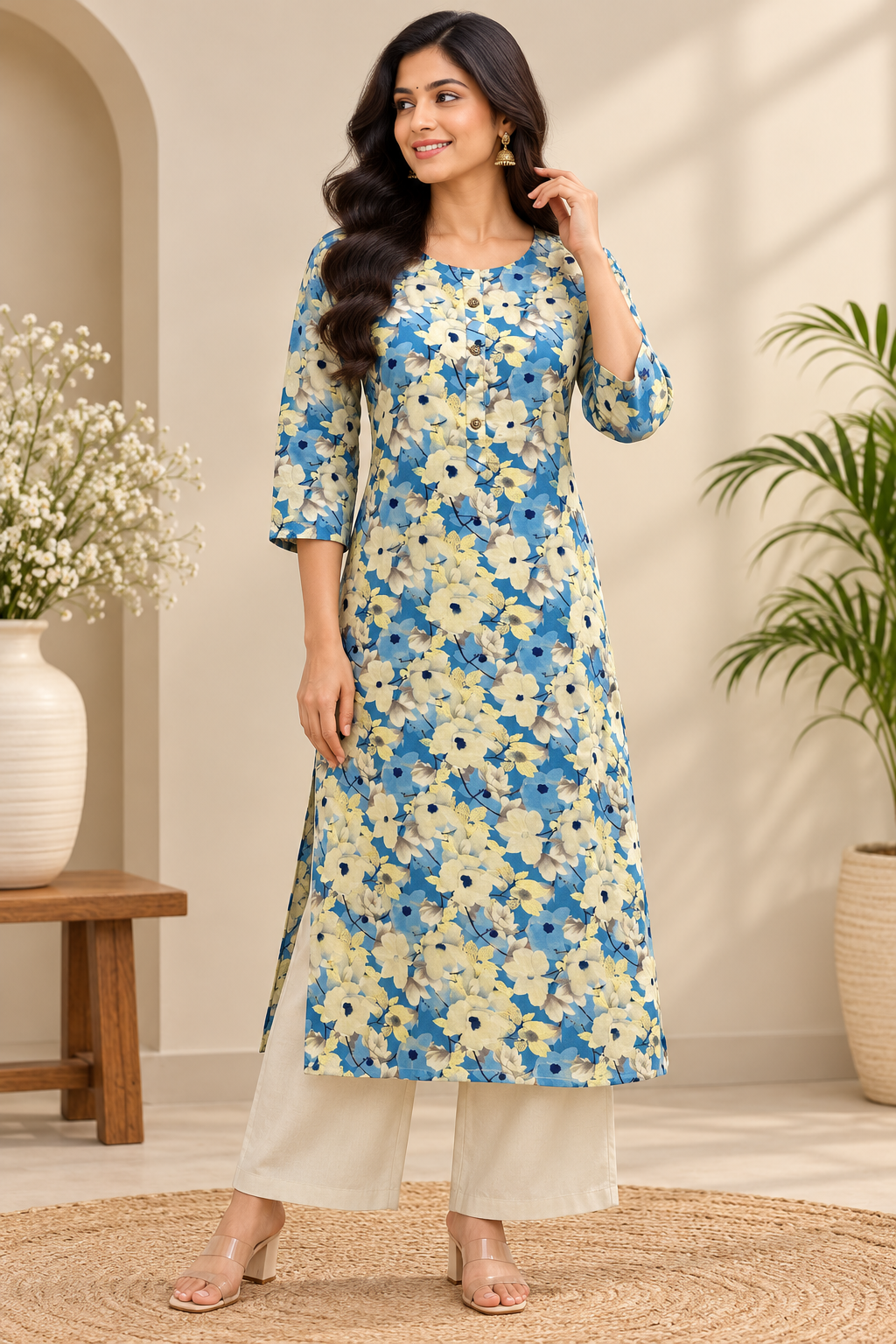 TSC 540 Gorgeous Multi Colour Printed cotton Kurti (Tops only) - view 4